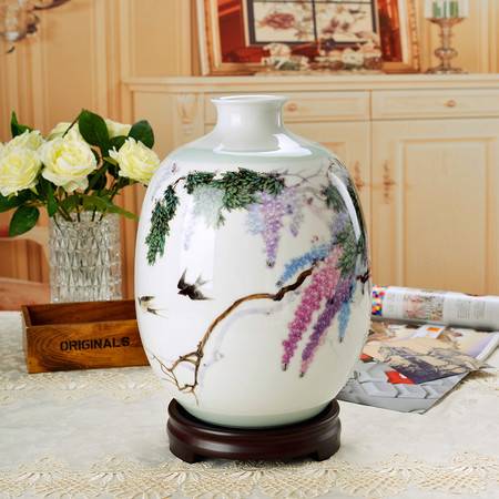 瓷拍 景德鎮萬紫千紅 花瓶客廳擺件瓷瓶家居裝飾工藝品張景壽名家